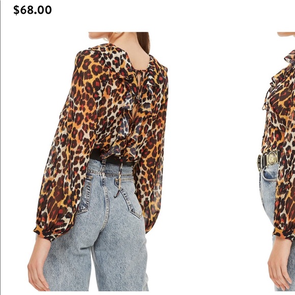 Topshop leopard print blouse 8 - Picture 2 of 4